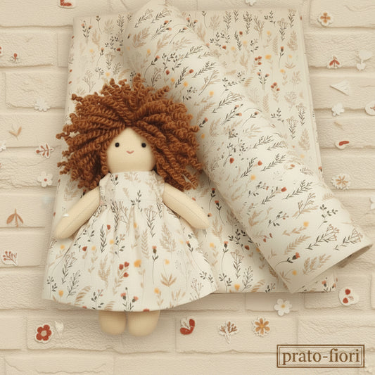Pannolenci stampato fantasia: fiorellini prato, fiori, unicorno, uova