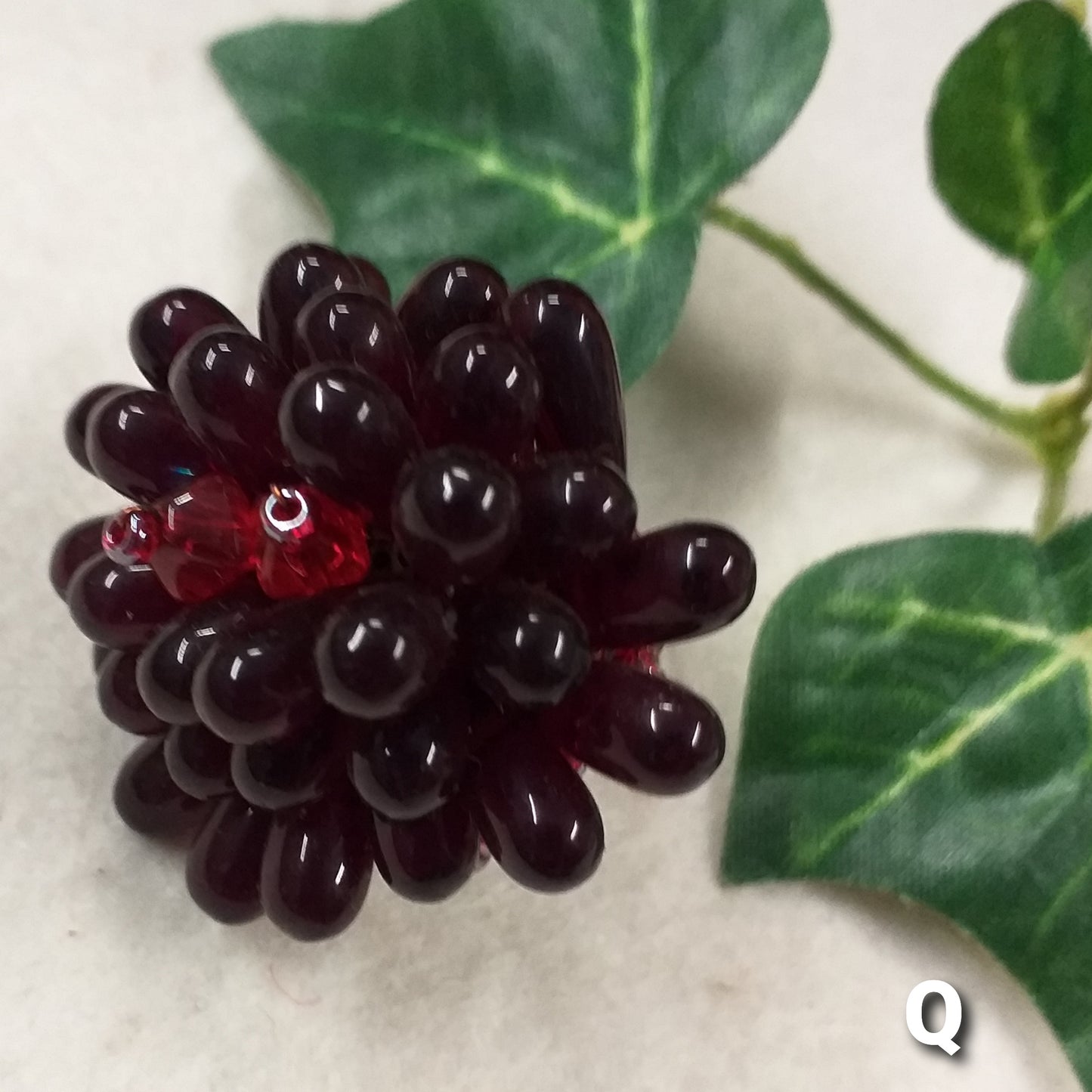 rosso e granato shop anelli bigiotteria di perline perle pietre intreccio schema tecnica fatti a mano con filo e basi