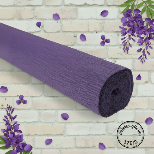 violetto-glicine 17E/2 carta crespa pesante 180 g ideale fiori giganti di glicine allestimento fioristi