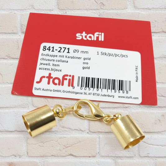 bigiotteria fai da te minuteria colore oro dorato chiusure per 2-3 più fili per collane bracciali con coprinodo cordoncini fettuccia cordino nastri diametro del terminale 9 mm