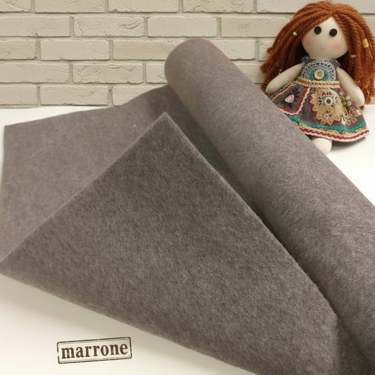 ecofelt marrone feltro modellabile renkalik per bambole di pezza pupazzeria natale