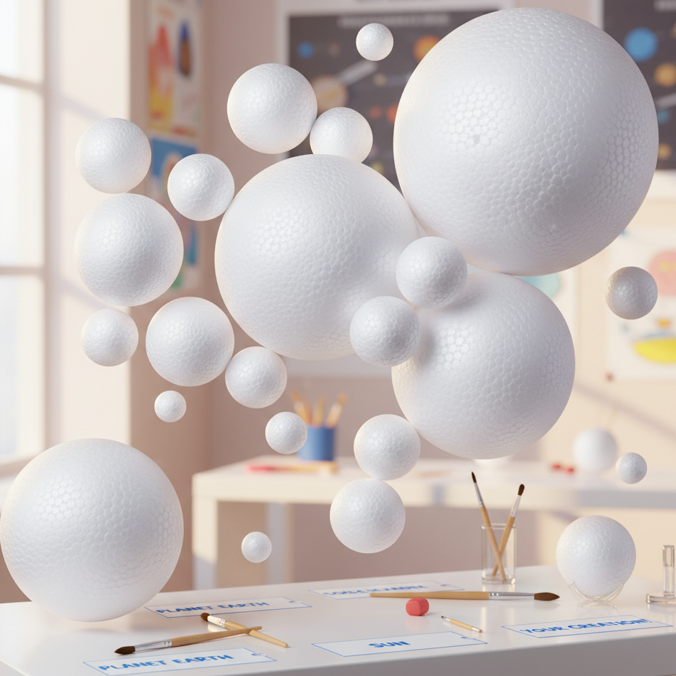 idea fai da te costruire planetario globo universo pianeti rappresentati da palline sfere palle polistirolo piccole grandi lavoretti creativi bambini e ragazzi