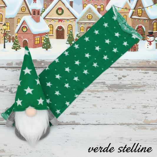 shabby chic verde maglia stelline stafil elasticizzata tessuto stoffa forma tubolari per bambole di natale rivestire palline polistirolo e gnomi nordici