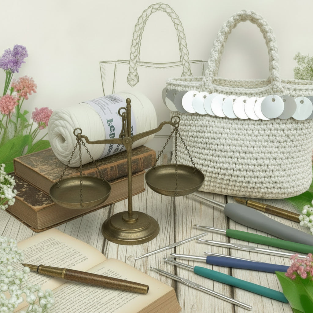 quanta fettuccia occorre del tipo lycra soft mas per fare una borsa uncinetto shopper applicazione paillettes manico intrecciato? uncini di varie misure simboli domande frequenti