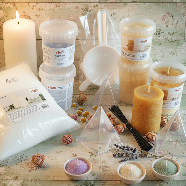 Candele fai da te cera gel kit fabbricazione attrezzatura e accessori
