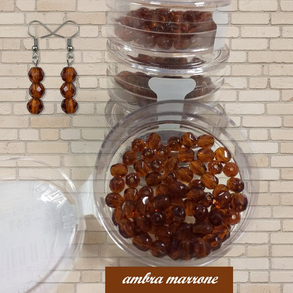 ambra marrone mezzi cristalli sfaccettati perline collane e bigiotteria offerta perle 4 mm uso intreccio tessitura animaletti orecchini collane anelli bracciali