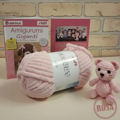 colore rosa filato cloudy stafil poliestere per amigurumi giganti coperte pochette borse uncinetto e ferri da maglia abbigliamento bimbi