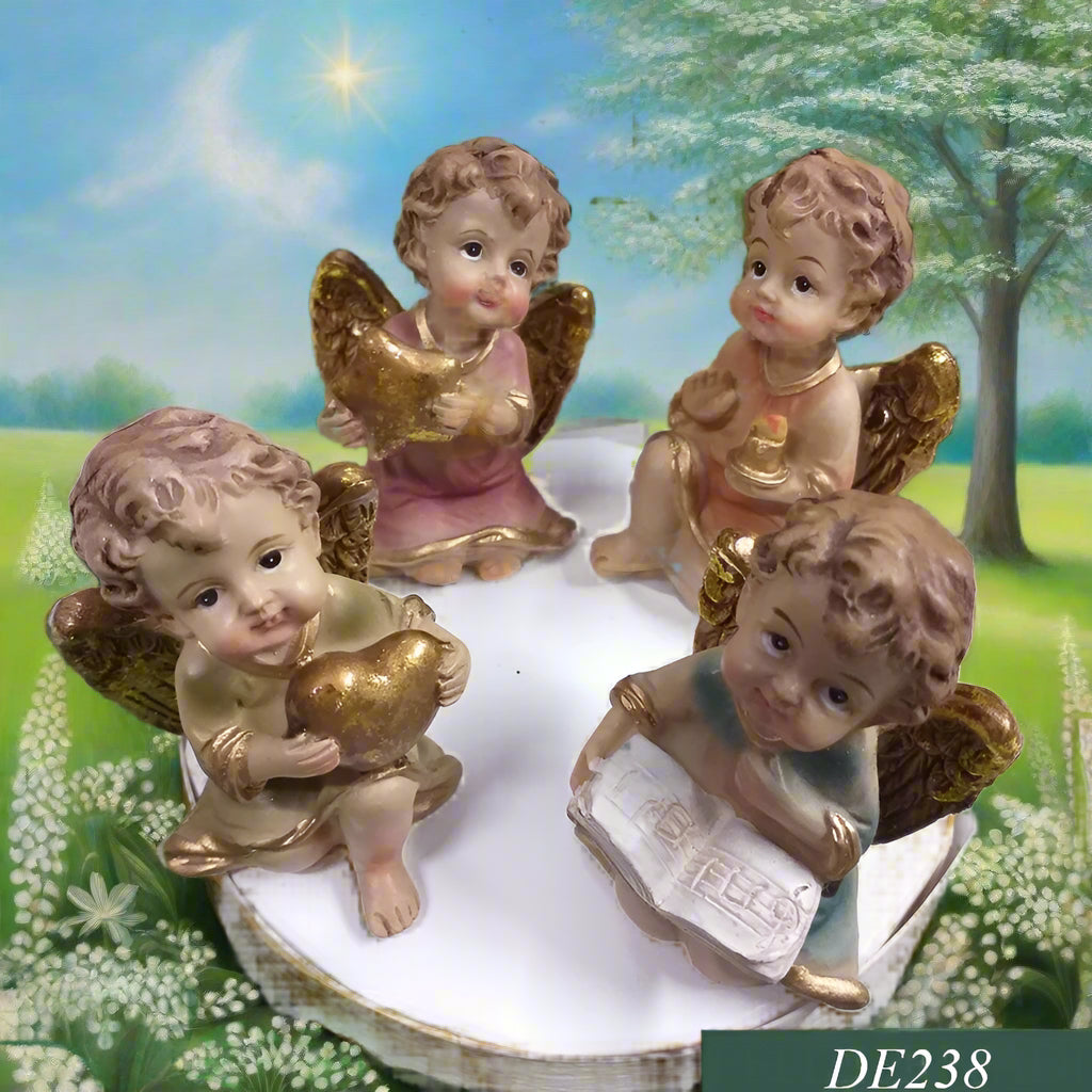 colori antichi in lettura con cuore preghiera candela con stella forma angioletto statuine angeli bomboniere battesimo comunione Cresima idea regalo Natale sorpresa ricordini souvenir oggettini