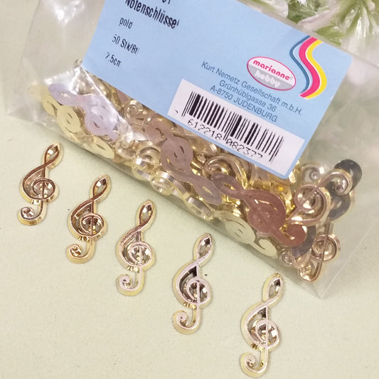 chiave di violino sol 2.5 cm stafil marianne hobby c5911-81 nota musicale uso fai da te packaging confezionamento bomboniere con applicazioni decorazioni