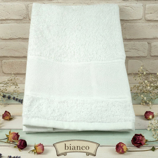 colore bianco lavette cucina salviette ospite bagno asciugamani spugna cotone inserto bordura bordo tela aida da ricamare a punto croce con iniziali cifre disegni
