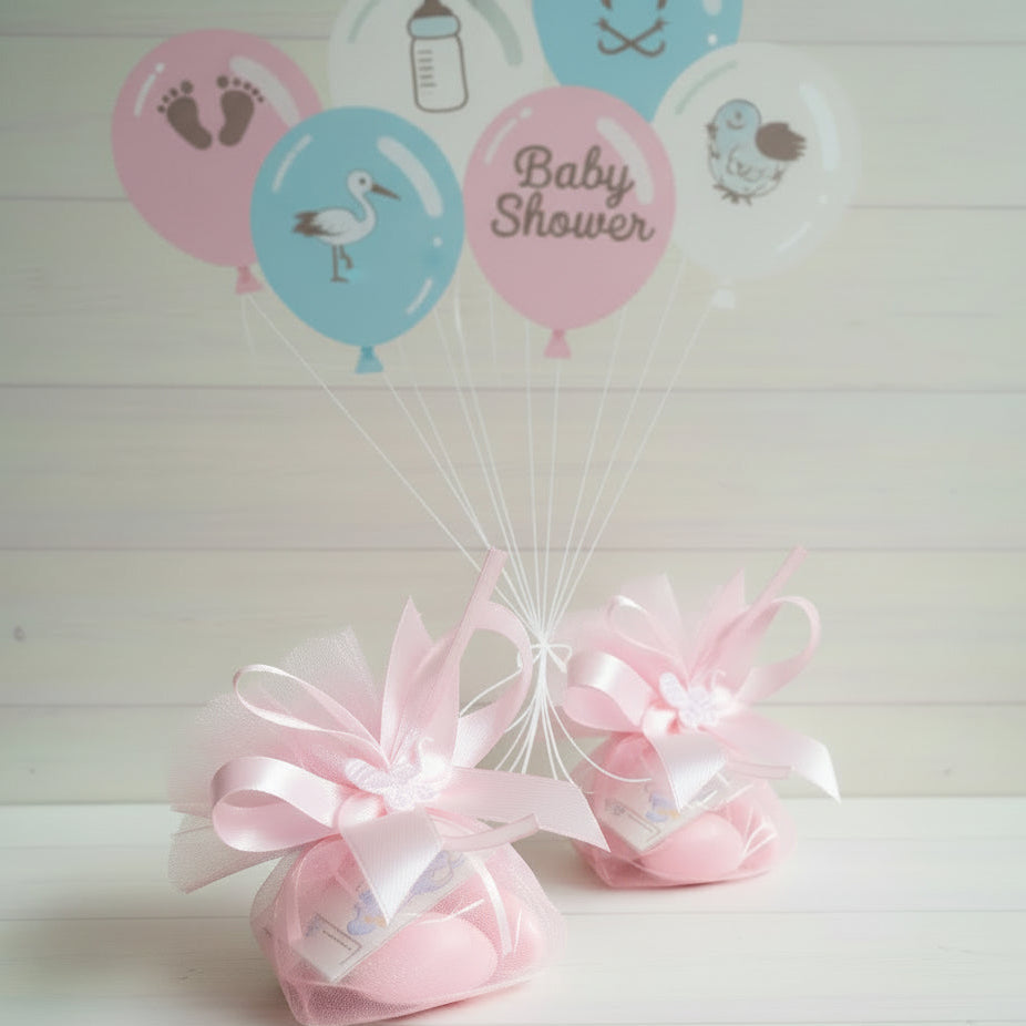 confezionamento azzurro rosa celeste  sacchettini bomboniera nascita 1 euro confezionati confetti bigliettini personalizzati per  bimba femminuccia baby bebè