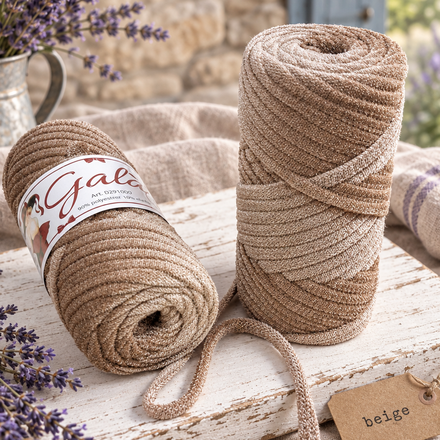 colore beige fettuccia beige velluto tubolare Cucirini 3 stelle per borse uncinetto e pochette