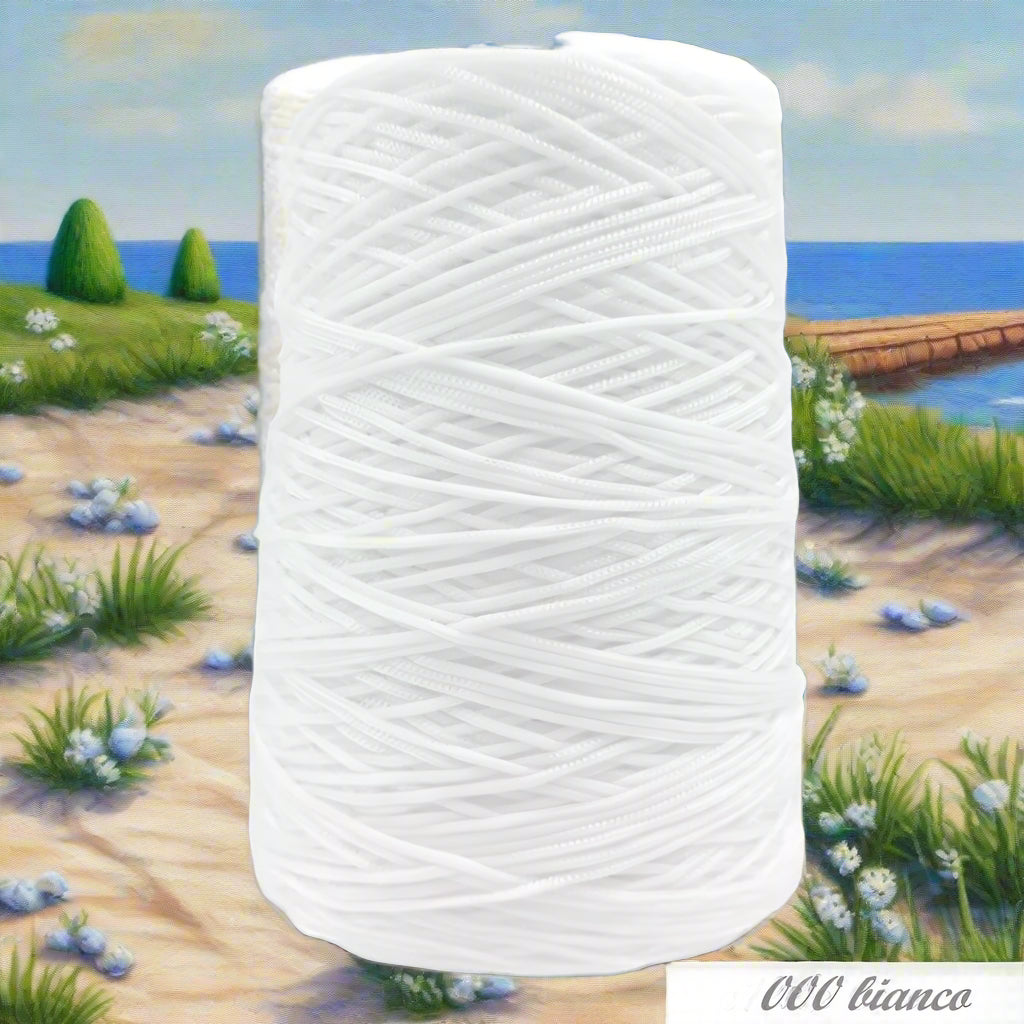bianco moda abbigliamento estate colori cordino Thai borse uncinetto Cucirini Tre Stelle rocca 500 grammi uso crochet pochette amigurumi di corda pupazzi bambole cordoncino
