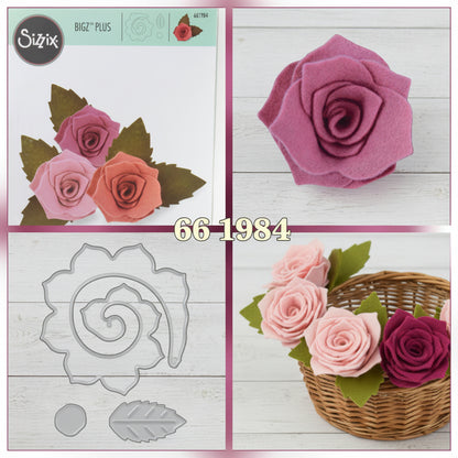 Fustelle Sizzix Big shot feltro fommy fiori Stafil rose stella Natale