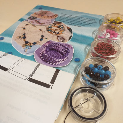 materiale del kit perline manuale istruzioni schemi creare gioielli bijoux perle gemme cordino fili spille