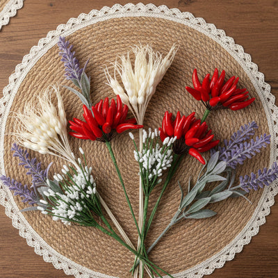 Peperoncino spighe lavanda nebbiolina bomboniere fai da te decorazioni