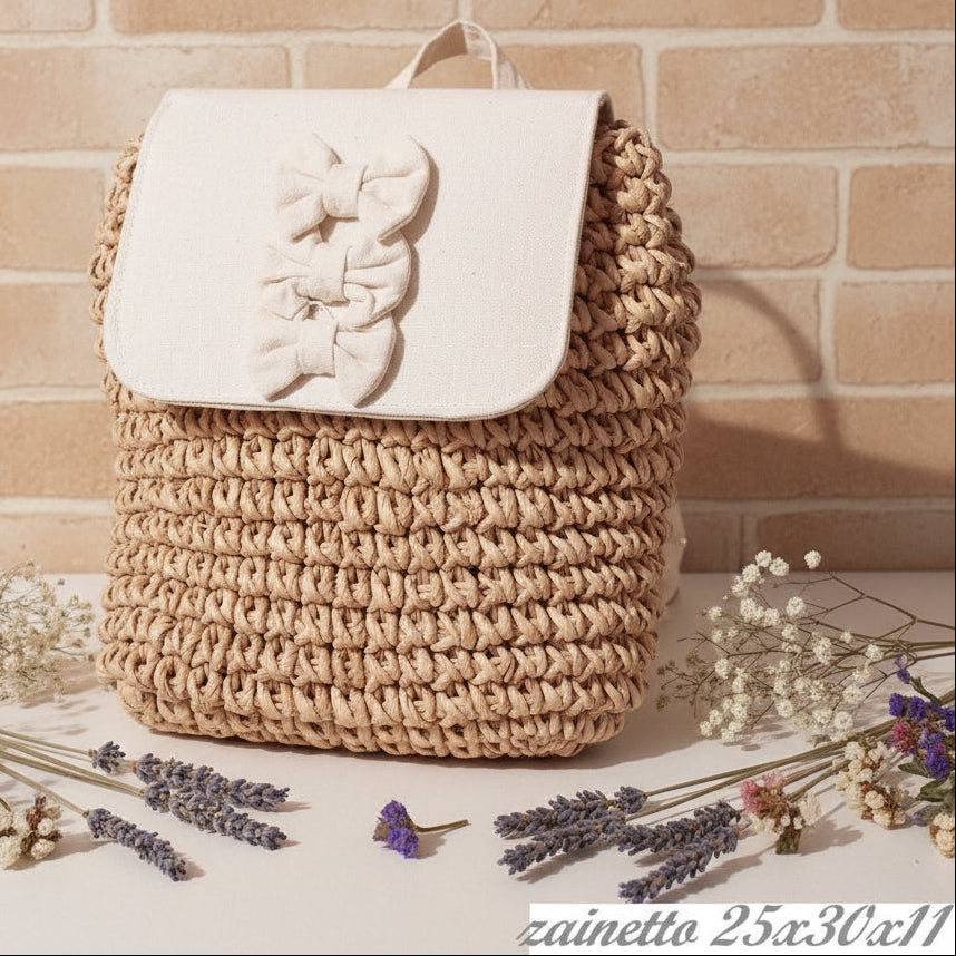 25 x 30 x 11 cm mare spiaggia piscina zainetto tela borsa paglia estiva fai da te decorazioni personalizzare decorare