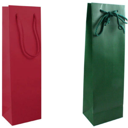 bordeaux verde borse con manici corda per confezione regalo vino Natale shopper bag portabottiglie confezionamento verticale bordolese borgognotta