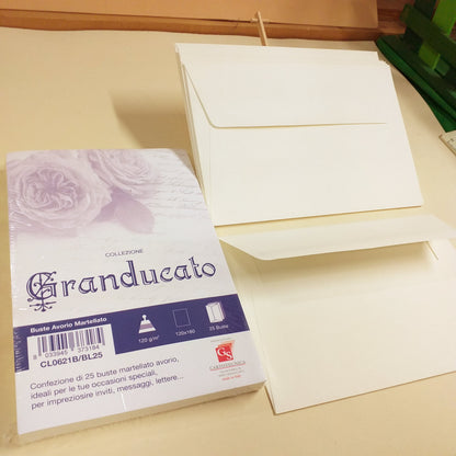 busta avorio martellato collezione granducato ideali per occasioni speciali messaggi lettere semplice chiusura rettangolare per inviti biglietti cartoncini stampati e da stampare fai da te partecipazioni spedire matrimonio anniversario nozze
