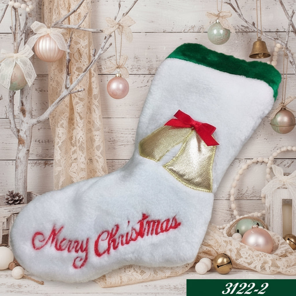 calza tessuto peluche pelliccia da riempire confezionare fai da te festività Epifania Befana Natale vuota particolare ad uso packaging confezioni regalo dolci pasticceria cioccolatini gioielli