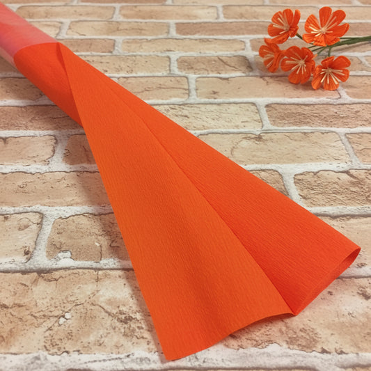 arancione carta crespa leggera 60 g per fiori piccoli lavori decorazioni Natale allestimento Presepe vetrinistica packaging confezioni regalo e bomboniere fai da te creativo