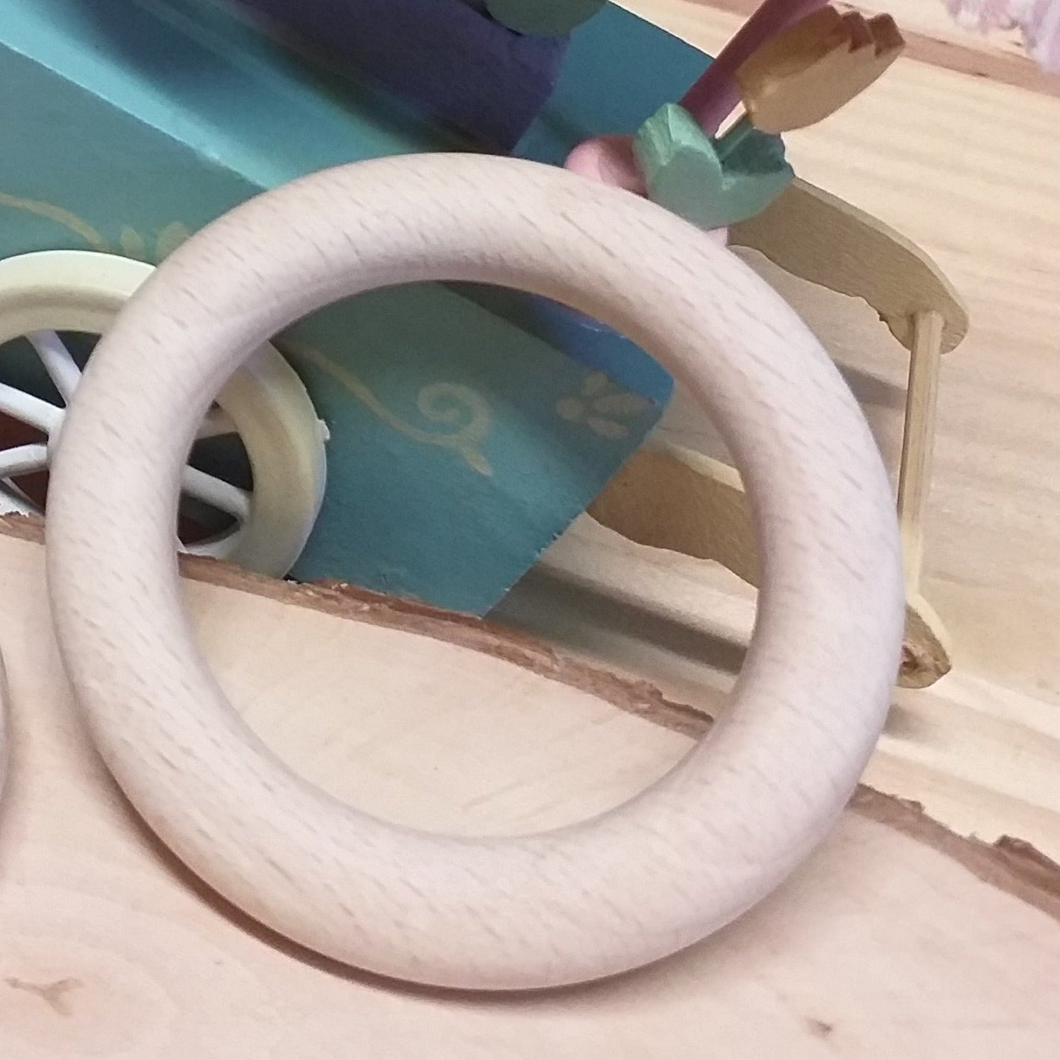vendita singola cerchio anello legno 5.5 cm uso fai da te macramè uncinetto catenelle portaciuccio amigurumi corde portavasi cinture collane gioielli bijoux bigiotteria