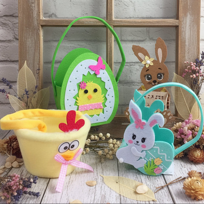 shopper borsa regalo cestino porta uovo feltro fai da te pasquale per confezione regalo ovetti fiori dolci pasticceria gioielleria erboristeria profumeria vetrinistica packaging idee gadget souvenir