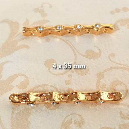 Vetrina negozio strass chiusure per collane a più fili di bigiotteria bijoux di bracciali terminale distanziatori Ponti metallo oro brillantini