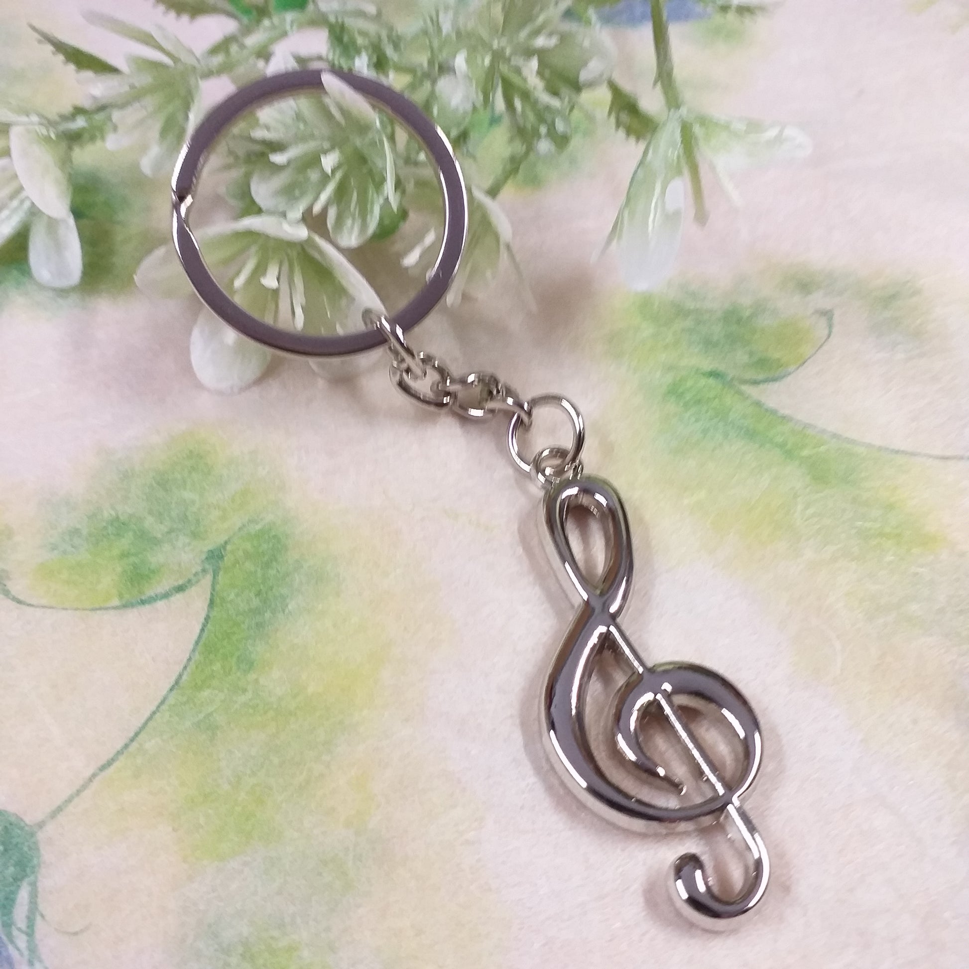 gadget per compleanno comunione cresima composizione con portachiavi metallo ciondolo chiave di violino sol bomboniere musica conservatorio