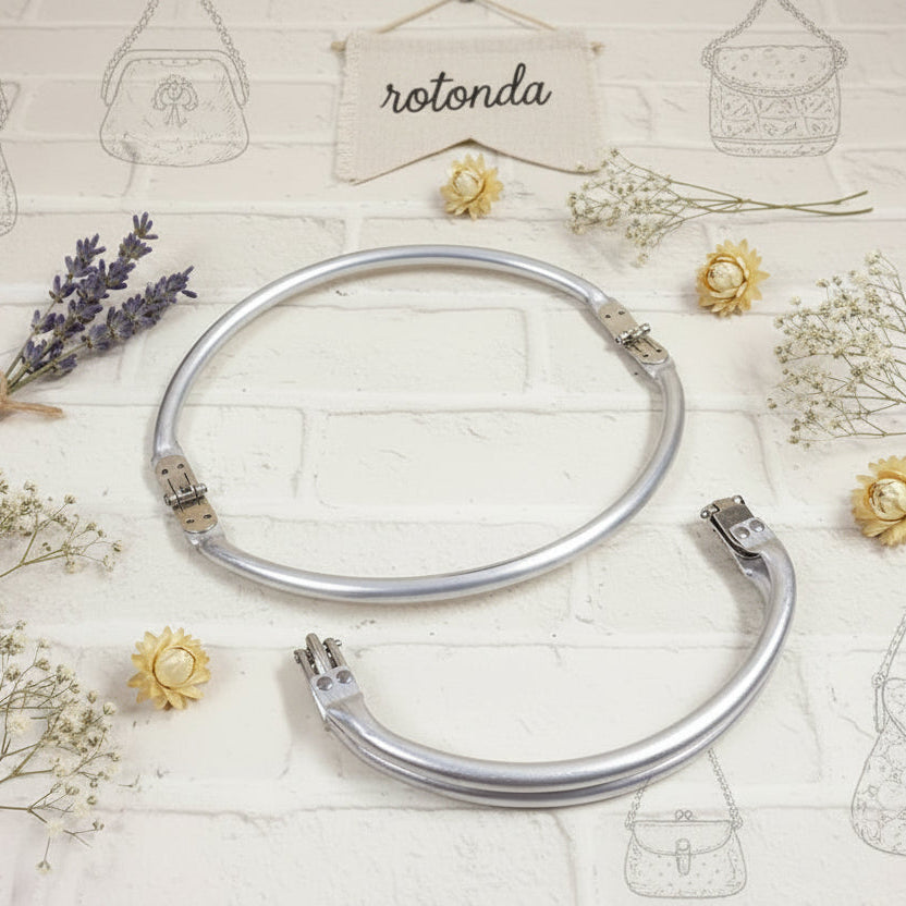 18-23 cm chiusura molla rotonda scatto ad arco tondo a scomparsa clic clac per clutch bag crochet pochette borse uncinetto da cerimonia in fettuccia