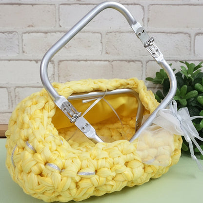 aperta diventa quadrata piccole o grandi chiusura ad arco rettangolare a molla a scomparsa clic clac per clutch bag crochet pochette borse uncinetto da cerimonia in fettuccia