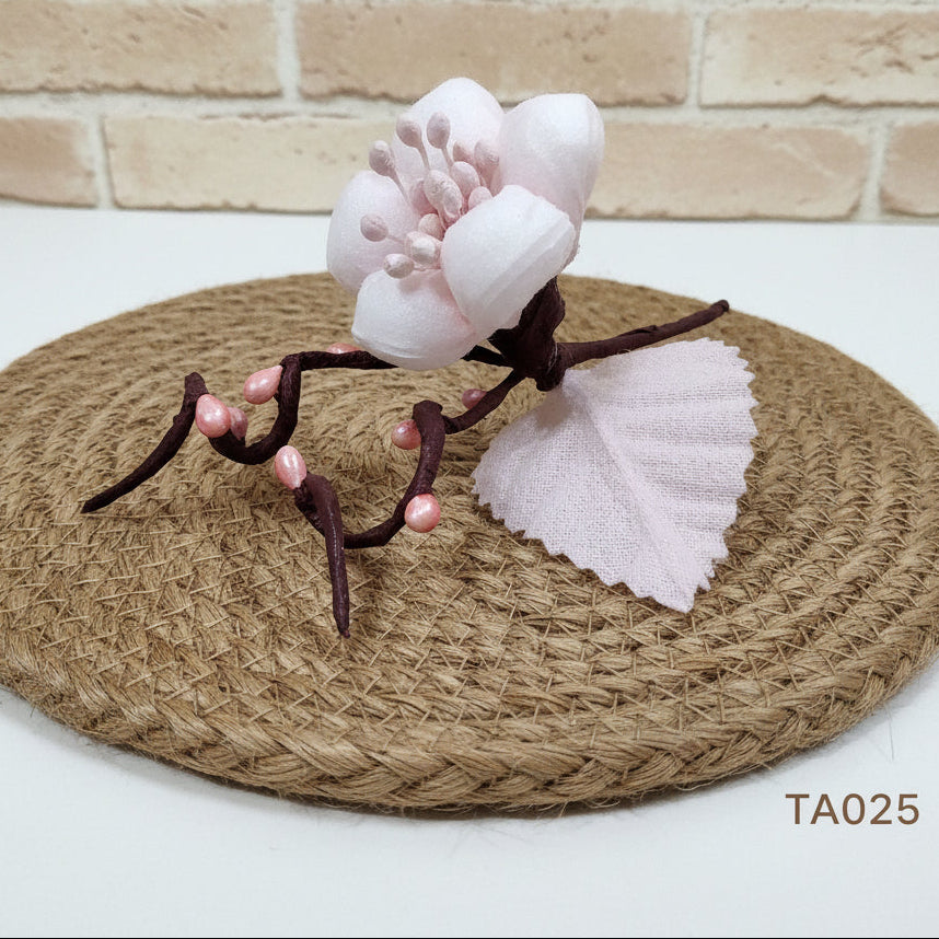 composizioni floreali miste artificiali  fiori di pesco imbottiti  uso per segnaposto pasquale addobbi fai da te hobby creativi packaging confezionamento chiudipacco bomboniere regalini