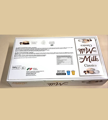 two milk classico confetti 1000 g  kg doppio cioccolato al latte bianco nero tabella nutrizionale ingredienti retro copertina Maxtris
