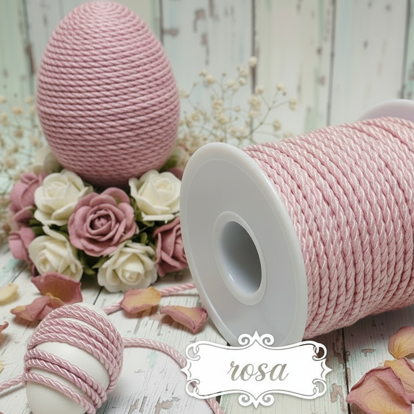 rosa cordino bomboniera cordoncino passamaneria copripunto cucito creativo uso rilegatura decorazioni hobbistica fai da te bambole pupazzi e rivestire uova pasquali