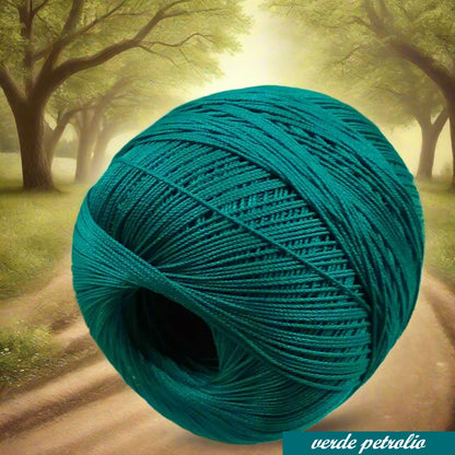 verde petrolio titolo 10 filo di scozia sottile Stafil Schoeller Manuela cotone per uncinetto economico scontato filato colorato gomitolo in offerta uso lavori a maglia scialle con ferri uncini 1.00-1.25 crochet moderno creativo