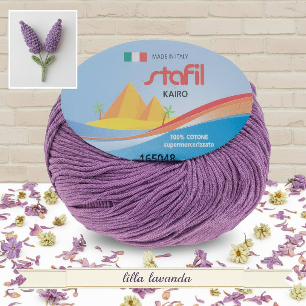 stafil made in italy kairo 165048 50 g 127.5 m glicine lilla lavanda gomitolo filo di cotone grosso per uncinetto ferri lavori a maglia 3-4 uso sferruzzare crochet scialli maglie amigurumi