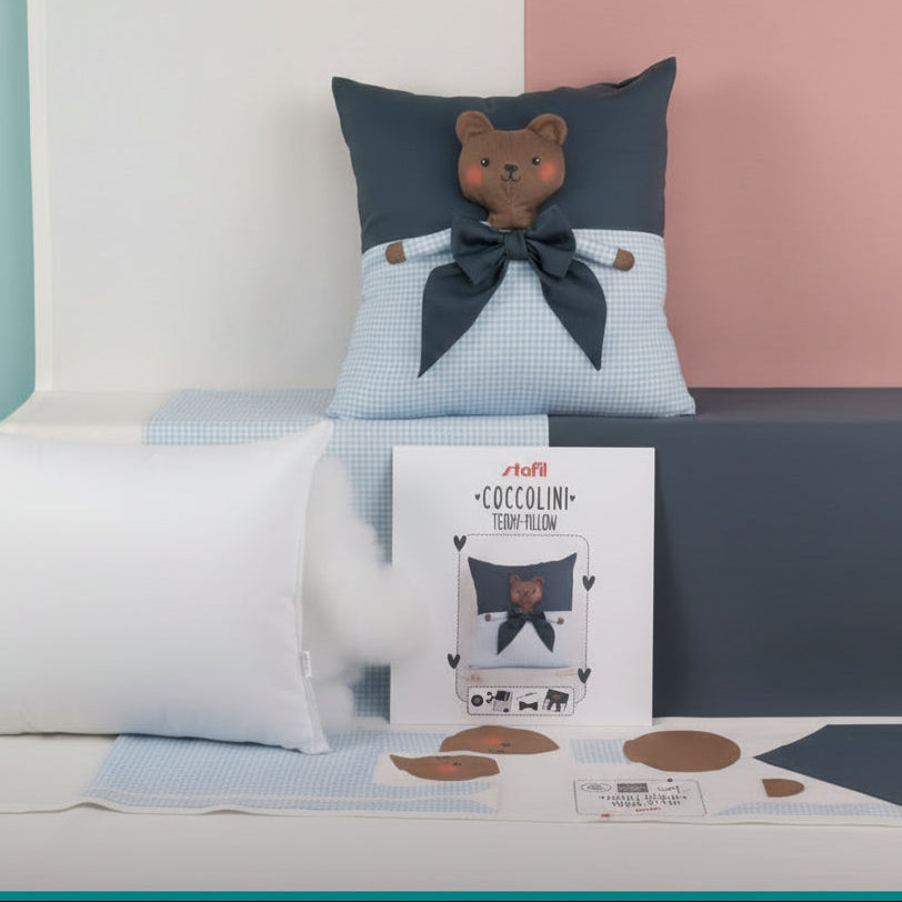 coccolino teddy stoffa cuscino imbottitura siliconata e riempimento orso pannello schemi cartamodelli stampati su tessuto lavabile di corpicini gambine braccine faccine visetti musetti animali peluche Stafil cucito creativo per bambini e cagnolini bambole pupazzi di pezza fatti a mano