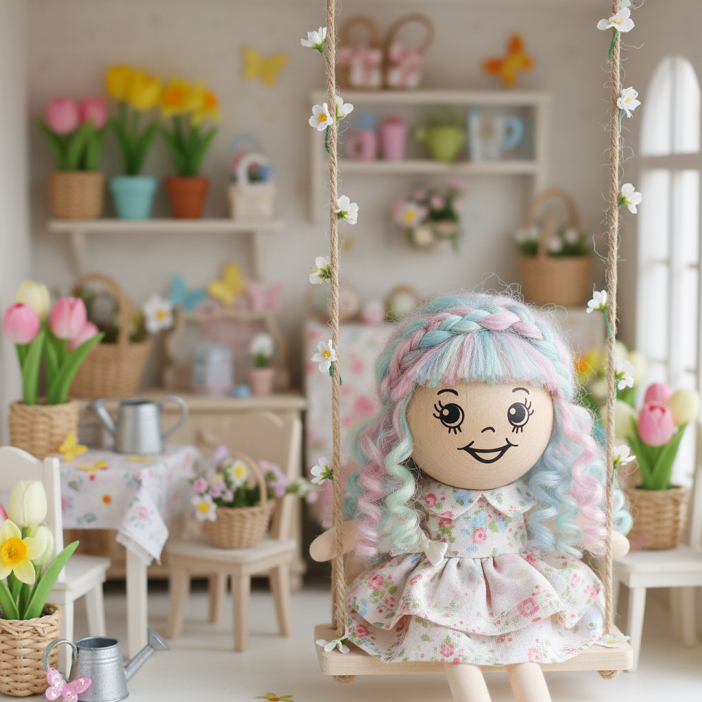 25 mm faccine testine legno dipinte disegnate stampate ad uso angioletti bambole di pezza visetti fai da te creativo pigotte di stoffa tessuto Natale balocchi natalizi albero bamboline pasquali ambientazione doll house primaverile