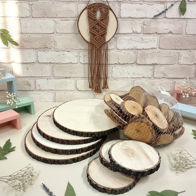 Dischi legno per decorazioni composizioni basi centrotavola natalizie
