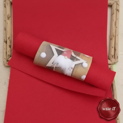 foglio feltro spessore 2 mm colori rosso uso fai da te fiori stelle natalizie botanica agrifoglio vischio cappello babbo gnomo natale fuoriporta di pannolenci