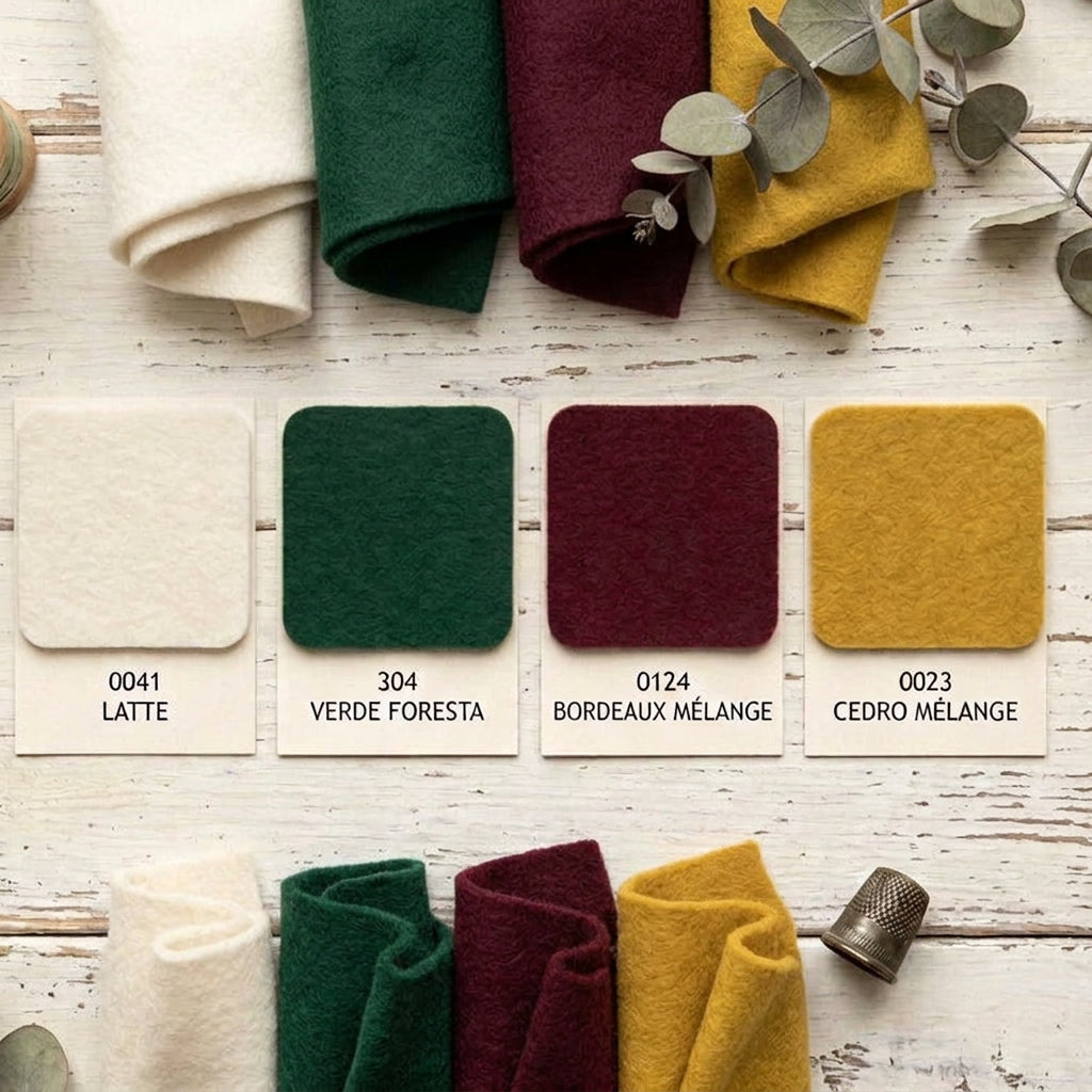 bordeaux melange cedro melange latte verde foresta nuovi colori renkalik feltro modellabile autunnale e natalizio