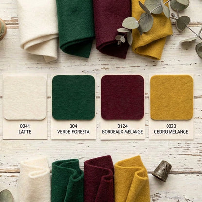 bordeaux melange cedro melange latte verde foresta nuovi colori renkalik feltro modellabile autunnale e natalizio