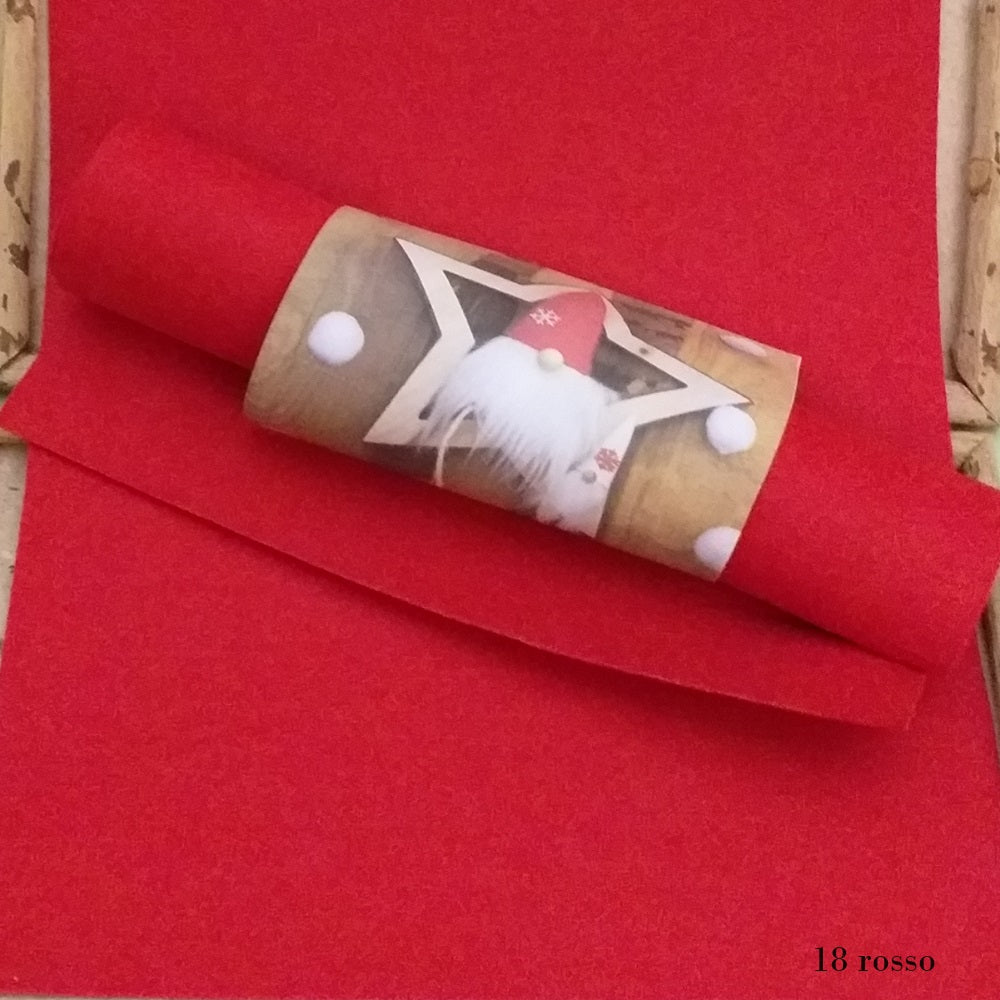 foglio feltro spessore 2 mm colori rosso uso fai da te fiori stelle natalizie botanica agrifoglio vischio cappello babbo gnomo natale fuoriporta di pannolenci