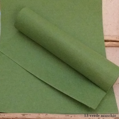 13 verde muschio pannolenci foglio feltro spessore 2 mm colori verde muschio uso fai da te fiori stelle natalizie botanica agrifoglio vischio cappello babbo gnomo natale fuoriporta