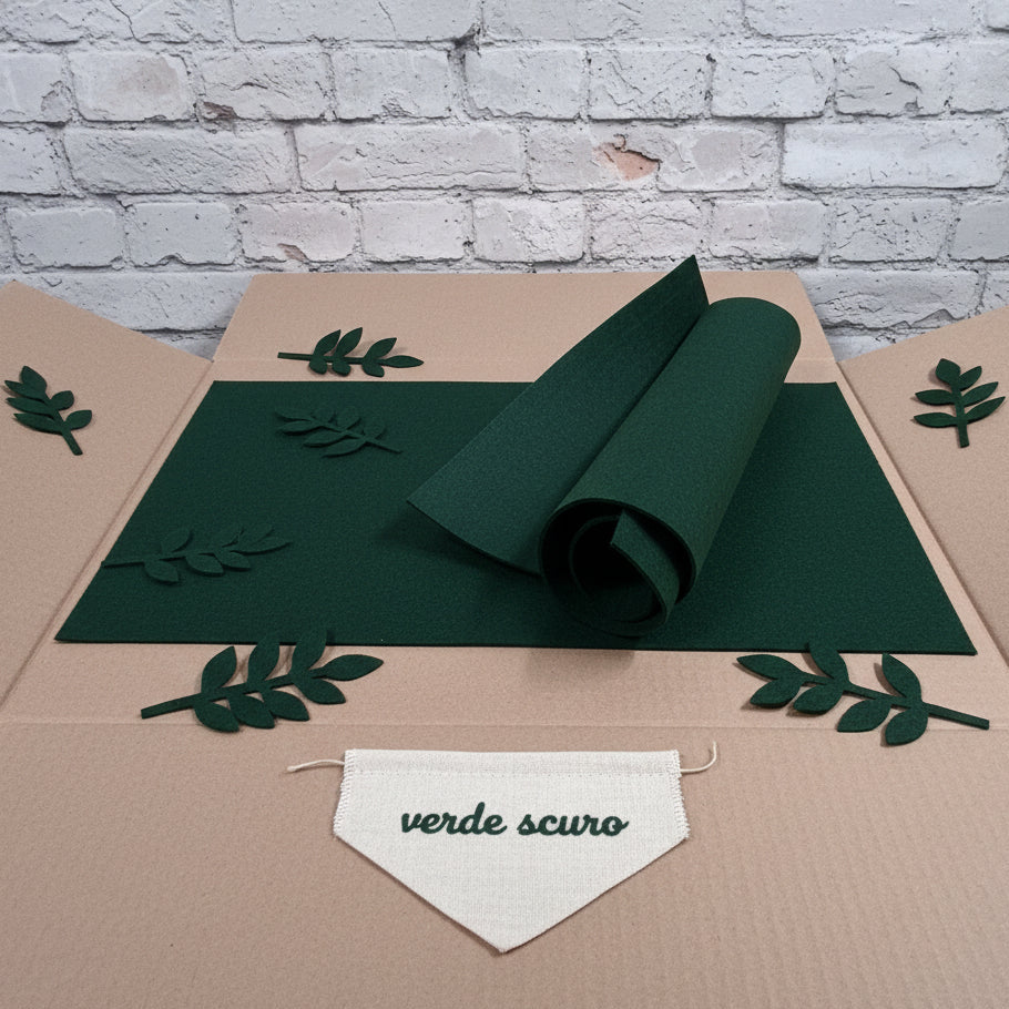 verde scuro feltro colorato 3 mm cucito creativo foglio tessuto 50 x 70 stafil marianne hobby ad uso fai da te bambole decorazioni natalizie rametto foglie fustellato con bigshot presepe vetrinistica hobbistica albero balocchi