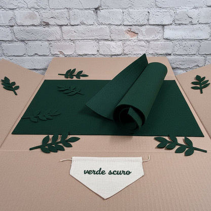 verde scuro feltro colorato 3 mm cucito creativo foglio tessuto 50 x 70 stafil marianne hobby ad uso fai da te bambole decorazioni natalizie rametto foglie fustellato con bigshot presepe vetrinistica hobbistica albero balocchi