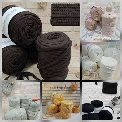 Fettuccia Eco cotone + lycra uncinetto borse crochet Stafil o 3 Stelle