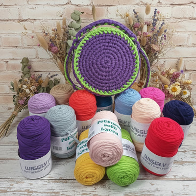 Fettuccia soft lycra Mas o 3 Stelle borse uncinetto - 19 colori 400 g