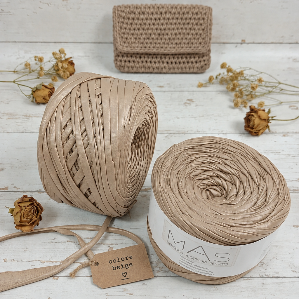Fettuccia ecopelle soft ECO e Lycrapel borse uncinetto - MAS 7 colori