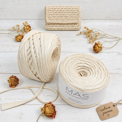 Fettuccia ecopelle soft ECO e Lycrapel borse uncinetto - MAS 7 colori